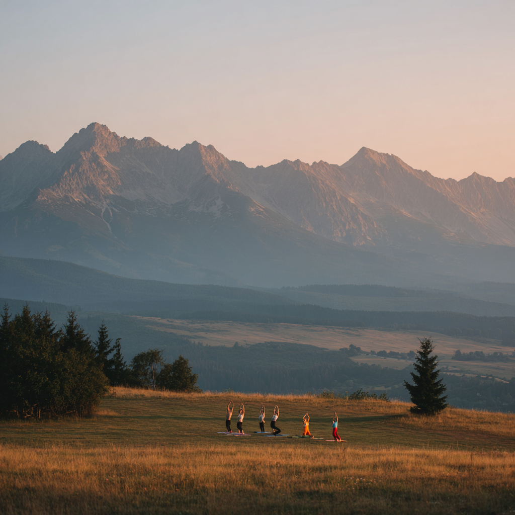 Йога инструктор помагащ на ученик